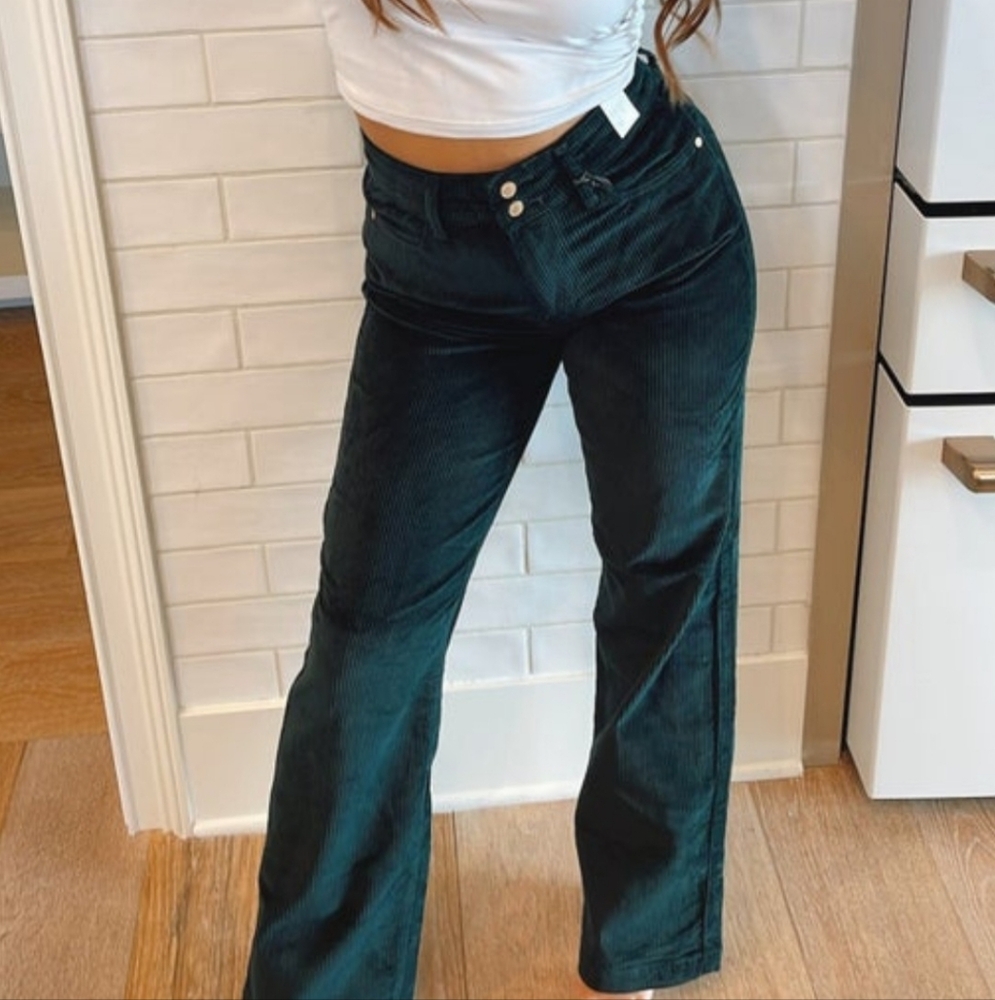 Emerald Green Corduroy Judy Blue Pants
